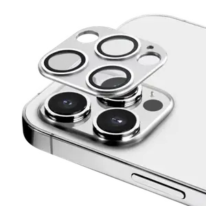 Protection en alliage métallique des objectifs photo pour Apple iPhone 12 Pro, Argent Sidéral