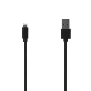 Câble Lightning certifié MFi Apple Charge Speed 3A charge/ sync (0.3M), Noir de jais