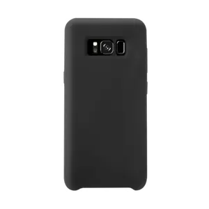 Coque en Gel de Silicone Doux pour Samsung Galaxy S8, Noir satin