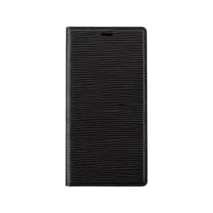 Diarycase 2.0 Coque clapet en cuir véritable avec support aimanté pour Apple iPhone 13 mini, Noir Minuit