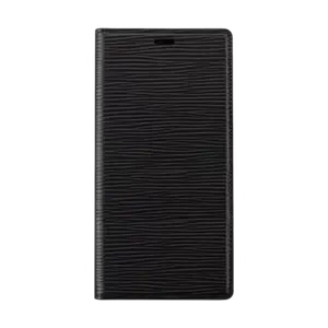 Diarycase 2.0 Coque clapet en cuir véritable avec support aimanté pour Apple iPhone 13 Pro, Noir Minuit