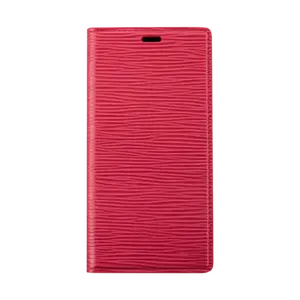 Diarycase 2.0 Coque clapet en cuir véritable avec support aimanté pour Apple iPhone 13, Rouge Bordeaux