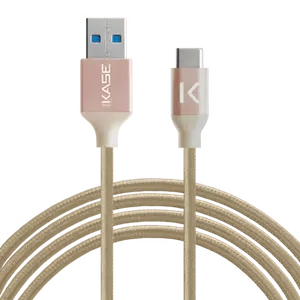 Câble USB 3.2 Gen 2 charge rapide USB-C vers USB-A métallisé tressé Charge/sync (1M), Or