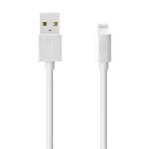 Câble Lightning certifié MFi Apple Charge Speed 3A charge/ sync (3M), Blanc Lumineux