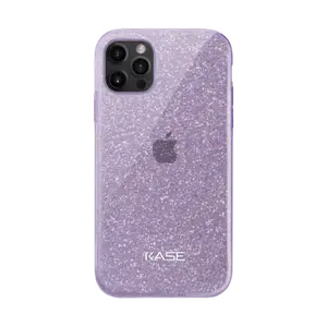Coque slim pailletée étincelante pour Apple iPhone 12/12 Pro, Violet