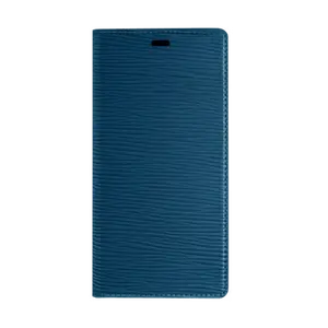 Diarycase 2.0 Coque clapet en cuir véritable avec support aimanté pour Apple iPhone 12/12 Pro, Bleu Égée