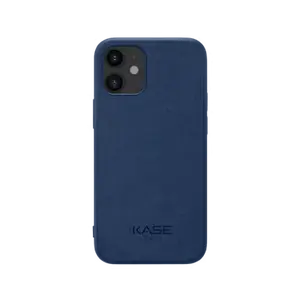 Coque en Suéde Alcantara pour Apple iPhone 12 mini, Bleu indigo