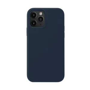 Coque en Gel de Silicone Doux pour iPhone 12/12 Pro, Bleu Oxford