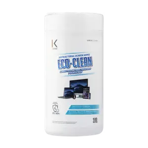 Lingettes Antibactériennes Eco-Clean pour Écran (100 pièces)