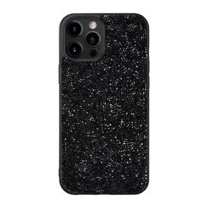Coque Bling Strass pour Apple iPhone 12 Pro Max, Noir Minuit