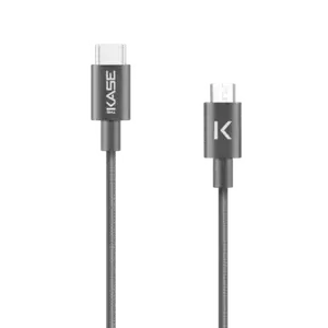 Câble USB-C vers micro-USB tressé métallisé Charge/Sync (1M)
