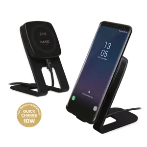 Support de recharge sans fil Qi universel magnétique (Charge rapide 10W), Noir