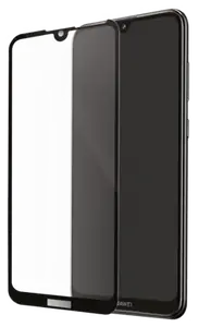 Protection d'écran en verre trempé (100% de surface couverte) pour Huawei Y7 2019, Noir