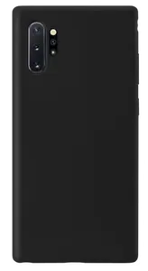 Coque en Gel de Silicone Doux pour Samsung Galaxy Note10+, Noir satin