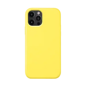Coque antichoc en gel de silicone doux pour Apple iPhone 12/12 Pro, Jaune Limonade