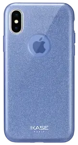 Coque slim pailletée étincelante pour Apple iPhone X/XS, Bleu
