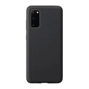 Coque en Gel de Silicone Doux pour Samsung Galaxy S20, Noir satin