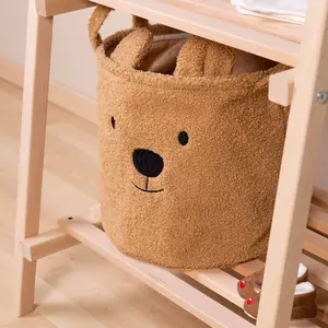 Panier de rangement Teddy beige (30 x 30 cm)