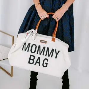 Sac à langer à anses Mommy bag large Teddy écru
