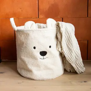 Panier de rangement Teddy écru (40 x 40 cm)