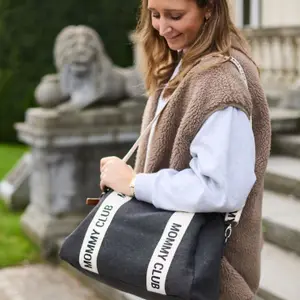 Sac à langer Mommy Club Signature Canvas noir