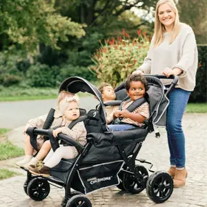 Poussette quadruple noir