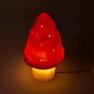 Petite lampe veilleuse champignon Rouge