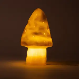 Petite lampe veilleuse champignon Doré