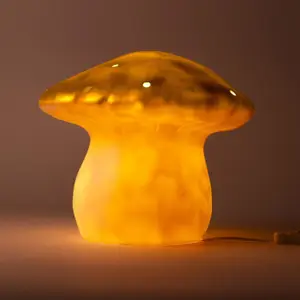 Grande lampe veilleuse champignon Doré