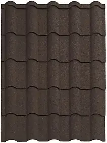 Plaque de toiture Easy-Tuile Gallea marron L.114 cm