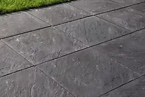 Dalle béton effet ardoise L. 50 cm x l. 50 cm gris anthracite
