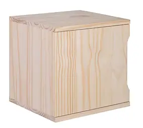 Bloc avec porte en pin massif pour étagère cube