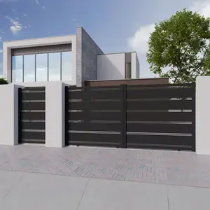 Portillon aluminium "leccio" gris - l. 1 m