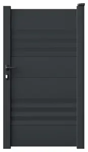 Portillon aluminium gris "Barcon'
