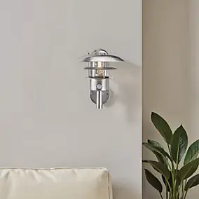 Applique murale extérieure à détection Marselis E27 IP44 60W L. 25 x H.29 x Ø 25 cm Nordlux