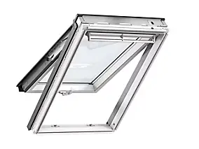 Fenêtre de toit à projection VELUX Confort Whitefinish - bois peint en blanc L. 114 x H. 118 cm (GPL 2076 SK06)