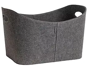 Panier à bûches en feutre Aduro Baseline gris