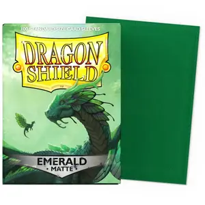 100 Pochettes Matte Format Standard Emerald - Dragon Shield