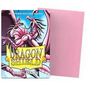 60 Pochettes Matte Format Japonais Rose - Dragon Shield