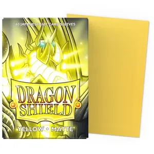 60 Pochettes Matte Format Japonais Jaune - Dragon Shield