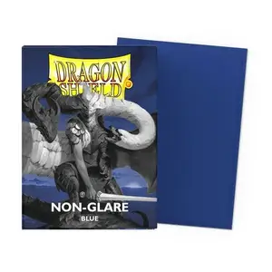 100 Pochettes Matte Non-Glare Format Standard Bleu - Dragon Shield