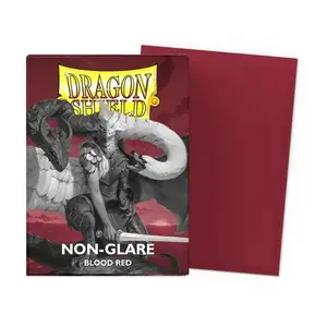 100 Pochettes Matte Non-Glare Format Standard Blood Red - Dragon Shield