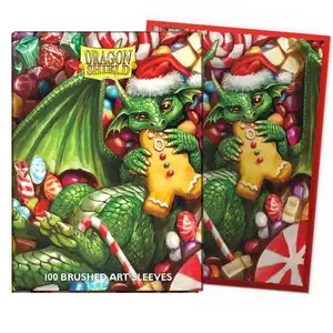 100 Pochettes Brushed Art Format Standard Christmas Dragon 2024 - Dragon Shield