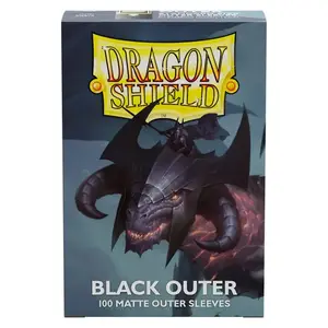 100 Sur-Pochettes Outer Sleeves Matte Black Outer Format Standard - Dragon Shield