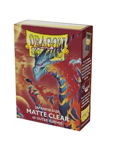 60 Sur-Pochettes Outer Sleeves Matte Format Japonais Clear - Dragon Shield