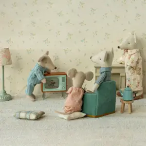 Grand-mère et Grand-père souris dans leur boîte à cigares