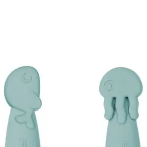 Cuillère et fourchette Sea friends bleus Yummy+
