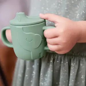 Tasse à bec en silicone Peekaboo Elphee Bleu
