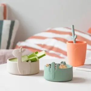 Lot de 2 bols en silicone Lalee sable et vert