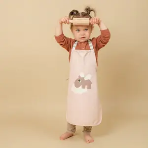 Tablier enfant imperméable Happy clouds rose